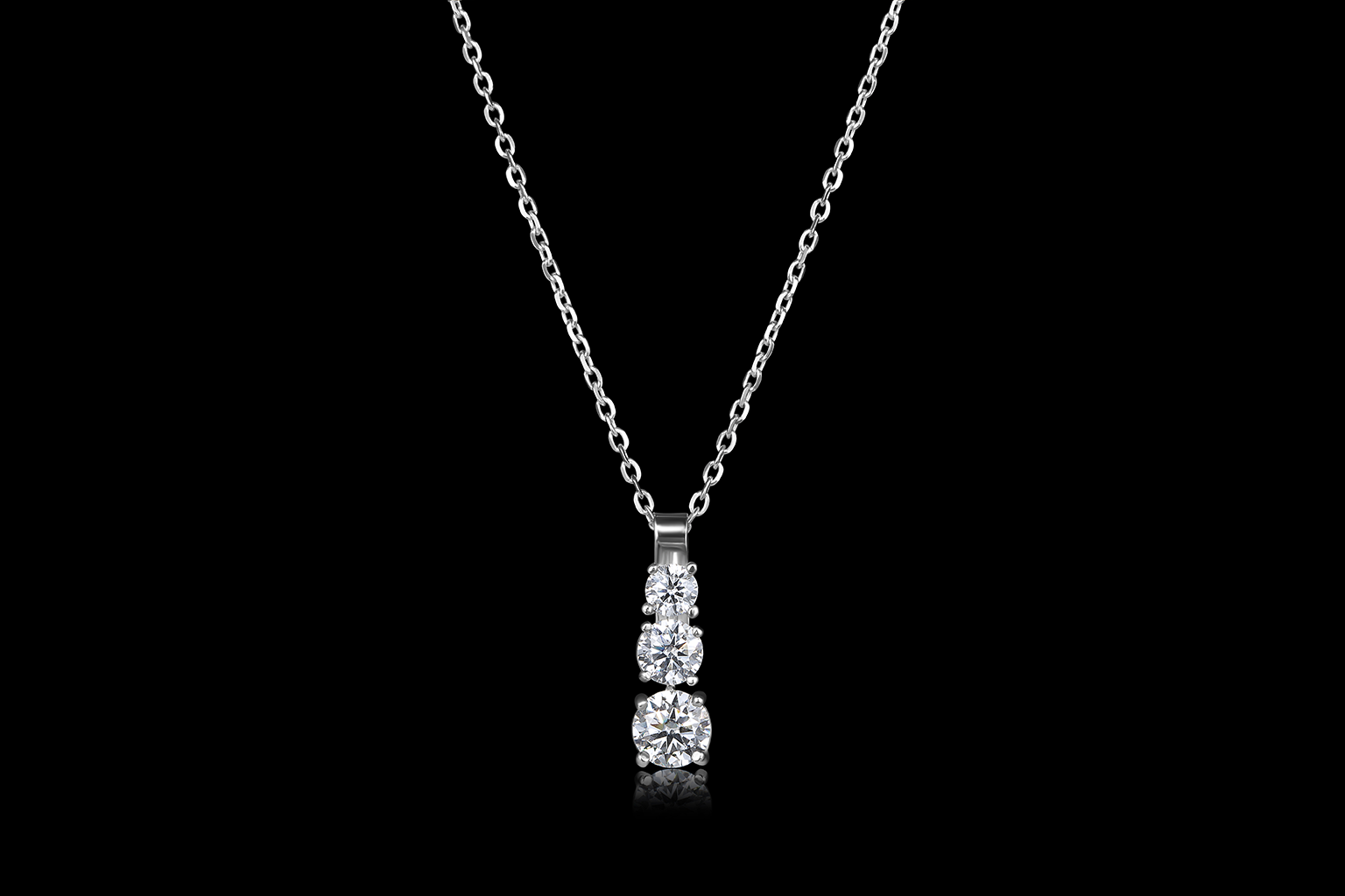 Claire Triple Pendant WG