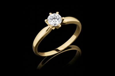 Katherine solitaire ring YG