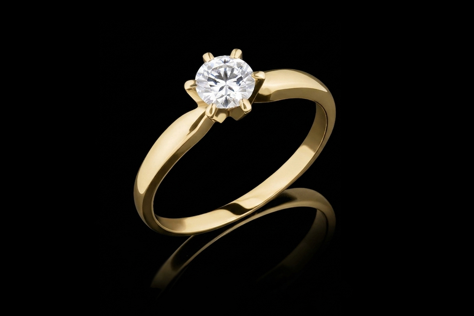 Katherine solitaire ring YG