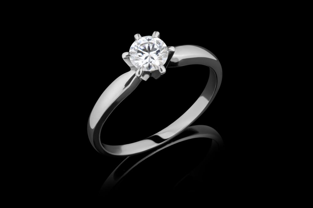 Silver Claw Solitaire Ring