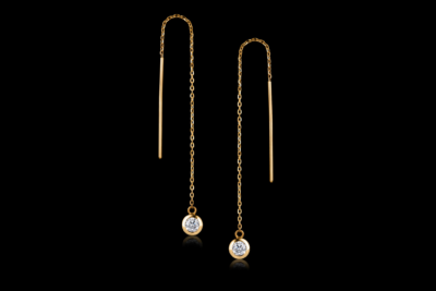 Thread Through Earrings YG
