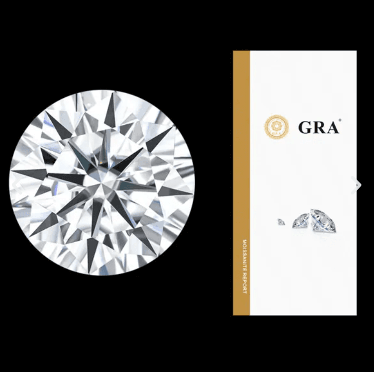 round cut moissanite gem