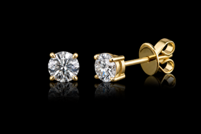 Katherine Solitaire Earrings YG