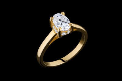 Christine Oval with hidden halo ring