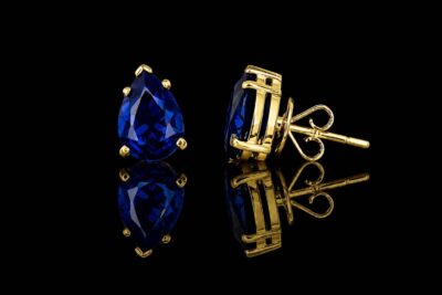 Shirley Sapphire Earrings YG landscape
