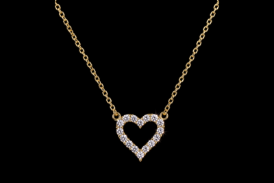 Natasha Open Heart Necklace YG