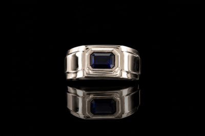 Andrew emerald cut ring